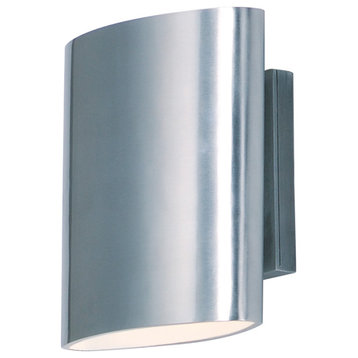 Lightray LED Outdoor Wall Sconce, Brushed Aluminum