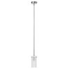 Effimero 1-Light Stem Hung Pendant Lamp, Frosted, Small, Brushed Nickel
