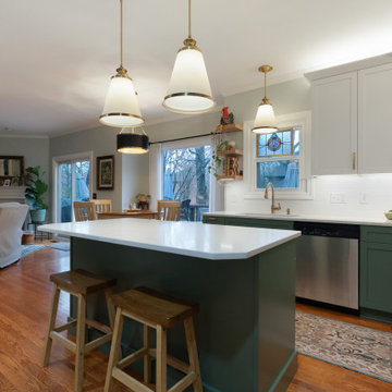 Contemporary Kitchen Remodel Done With New Two-Tone Cabinets