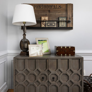 Dark Teal Ceiling Home Office
