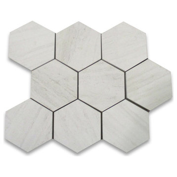 Golden Beach Moleanos Beige Limestone 6" Hexagon Wall Floor Tile Honed,100 piece