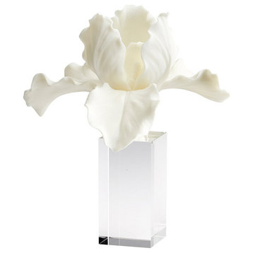 Cyan Orchid Sculpture 10559, White