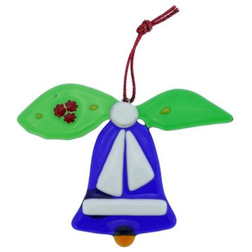 GlassOfVenice Murano Glass Bell Christmas Ornament - Blue