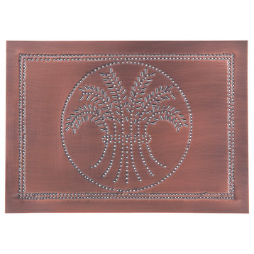 Horizontal Wheat Panel in Solid Copper
