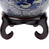 Dark Mahogany Color 4-Legged Oriental Fish Bowl Stand, 10.5