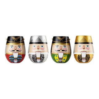 Nutcrackers" Stemless Wine Glass by Lolita, 4 Piece Set - Contemporary - Wine  Glasses - by American Glassware | Houzz