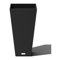 Midland Tall Square Planter, Black, 26''