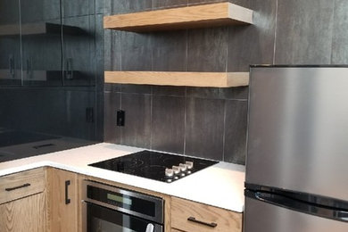 Example of a trendy kitchen design in Boston