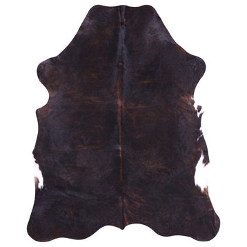 6' 7" X 5' 5" Organic Natural Hair-On Cowhide Area Rug C1447