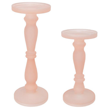 Anita Candle or Candle Holder, Frosted Blush