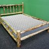 Northern Rustic Pine Log Bed, Twin