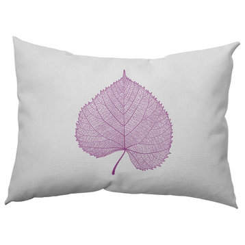 Leaf Study Accent Pillow, Orchid, 14"x20"