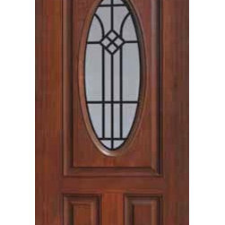 Single Door 80 Fiberglass Cantania Eyebrow Oval Lite GBG Glass - Front Doors