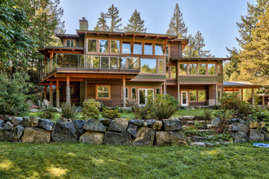 Inspiration for a rustic exterior home remodel in Vancouver