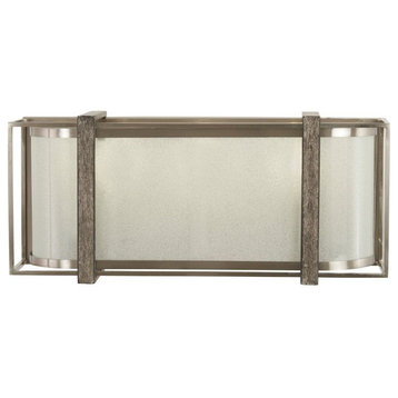 Tyson's Gate 3-Light Bath, Brushed Nickel and Shale Wood