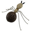 Wood and Coconut Shell Fire Ant Statue Coin Bank