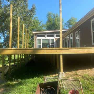 Cicale Porch and retaining culvert