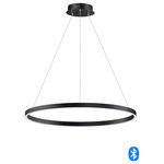 Maxim Lighting - ET2 Lighting Groove 1 Light 31.5" Pendant, Black - Rings formed from U-shaped aluminum channel are finished in your choice of Black or Gold. These fixtures are Bluetooth enabled which allows you to tune the color temperature to match your mood or room decor.