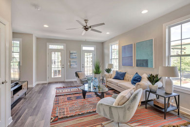 Transitional family room photo in Other
