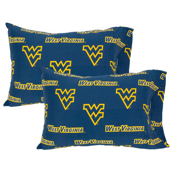 West Virginia Mountaineers Pillowcase Pair, Includes 2 Standard Pillowcases, Standard