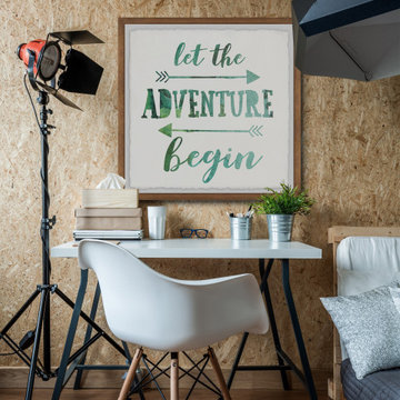 "Adventure Begin" Framed Painting Print