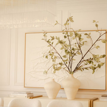 Modern Dining Room and Arched Entryway