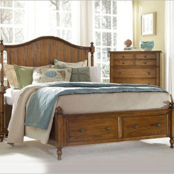 Broyhill - Hayden Place Oak Panel Bed with Storage - 4645