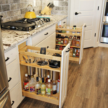 White Painted Kitchen with Knotty Alder Accents, Kimberly ID