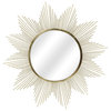 Starry Gold Sunburst Wall Mirror, 37"