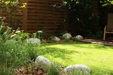 Cette image montre un jardin design.