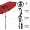 Yescom 9Ft UV50+ Aluminum Outdoor Table Patio Umbrella with Crank Tilt 3000PA