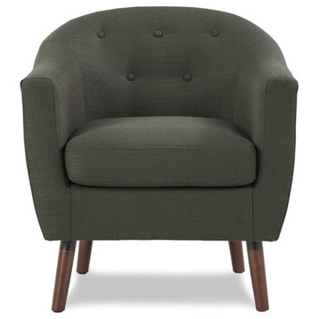 Pemberly Row Upholstered Accent Chair in Gray