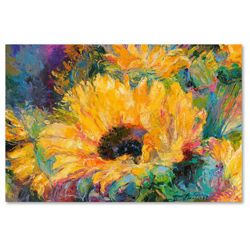 Richard Wallich 'Blue Sunflowers ' Canvas Art, 47 x 30
