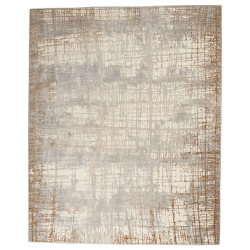 Calvin Klein CK950 Rush 10' x 14' Ivory/Taupe Modern Indoor Area Rug