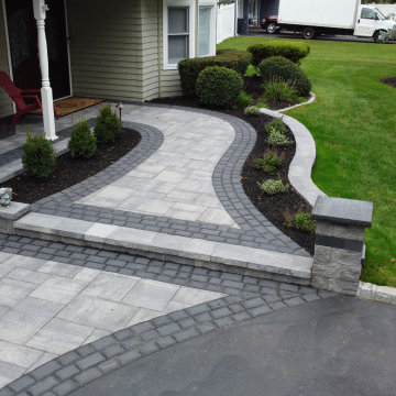 Raised patio With Belgium 5 borders