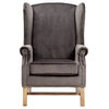 TOV Furniture Nora Velvet Chair, Gray