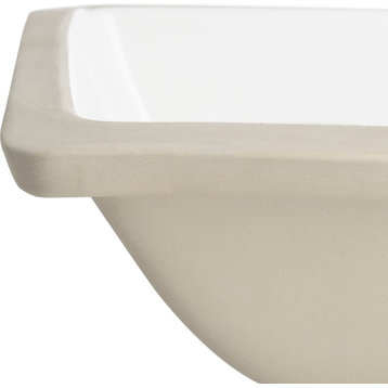 Seaton Porcelain Ceramic Vitreous Rectangular 18.5" Undermount Bathroom Sink