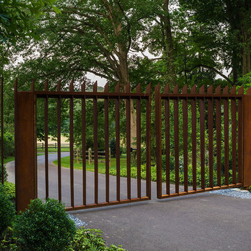 Cor-Ten Cattails Sculptural Fence