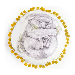 Golden Slumbers Cushion (Yellow pom pom trim) - Decorative Cushions