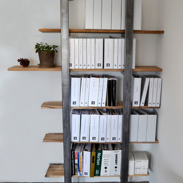 Zebra Wood with Steel Frame