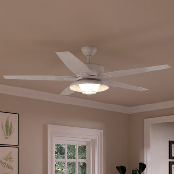 Luxury Traditional Ceiling Fan, White, UHP9171, Santa Monica Collection