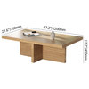 Modern Rectangle Wood Coffee Table Cocktail Table, Natural