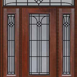 Prehung Sidelites-Transom Door 80 Fiberglass Cantania Full Lite - Front Doors