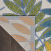Nourison Aloha 6' x 9' Ivory Multicolor Fabric Tropical Area Rug (6' x 9')