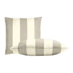 Cushion Source - Sunbrella Solana Seagull Throw Pillow Set - Outdoor Cushions And Pillows