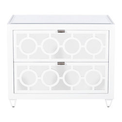 Worlds Away - Worlds Away Barkley Mirrored Nightstand - Nightstands And Bedside Tables