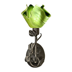 Jezebel Radiance Branch Sconce With Magnolia Leaves, Grass Green