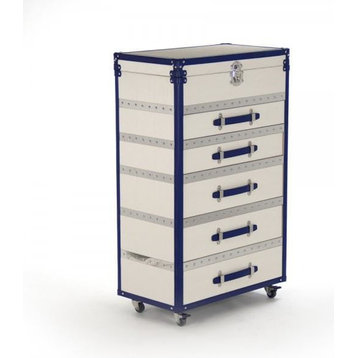 Storage Cabinet ADALYN Cream Blue Solid Chinese Ash Polyurethane