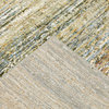 Aegina Soft Stripes Gold/Green Area Rug, 2'3"x8'