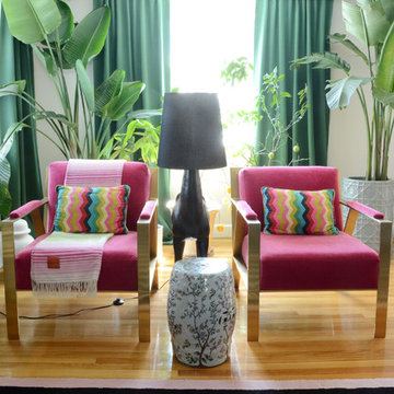 My Houzz: Tropical Chic Style in a 1950s New England Home